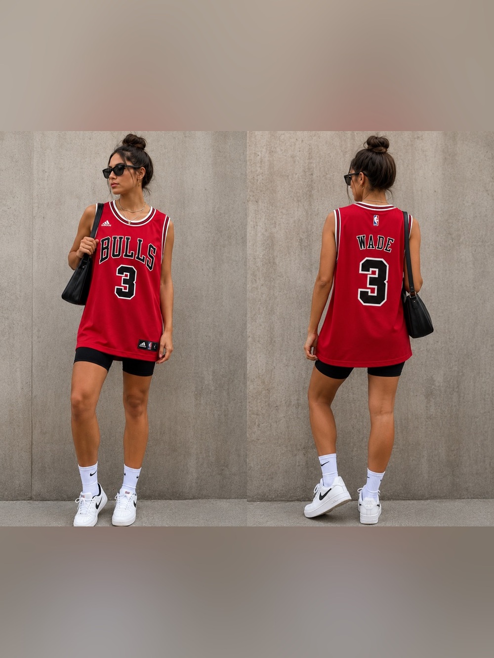 Adidas Chicago Bulls Dwyane Wade #3 Jersey Men’s L NBA Swingman Red 2016-2017
